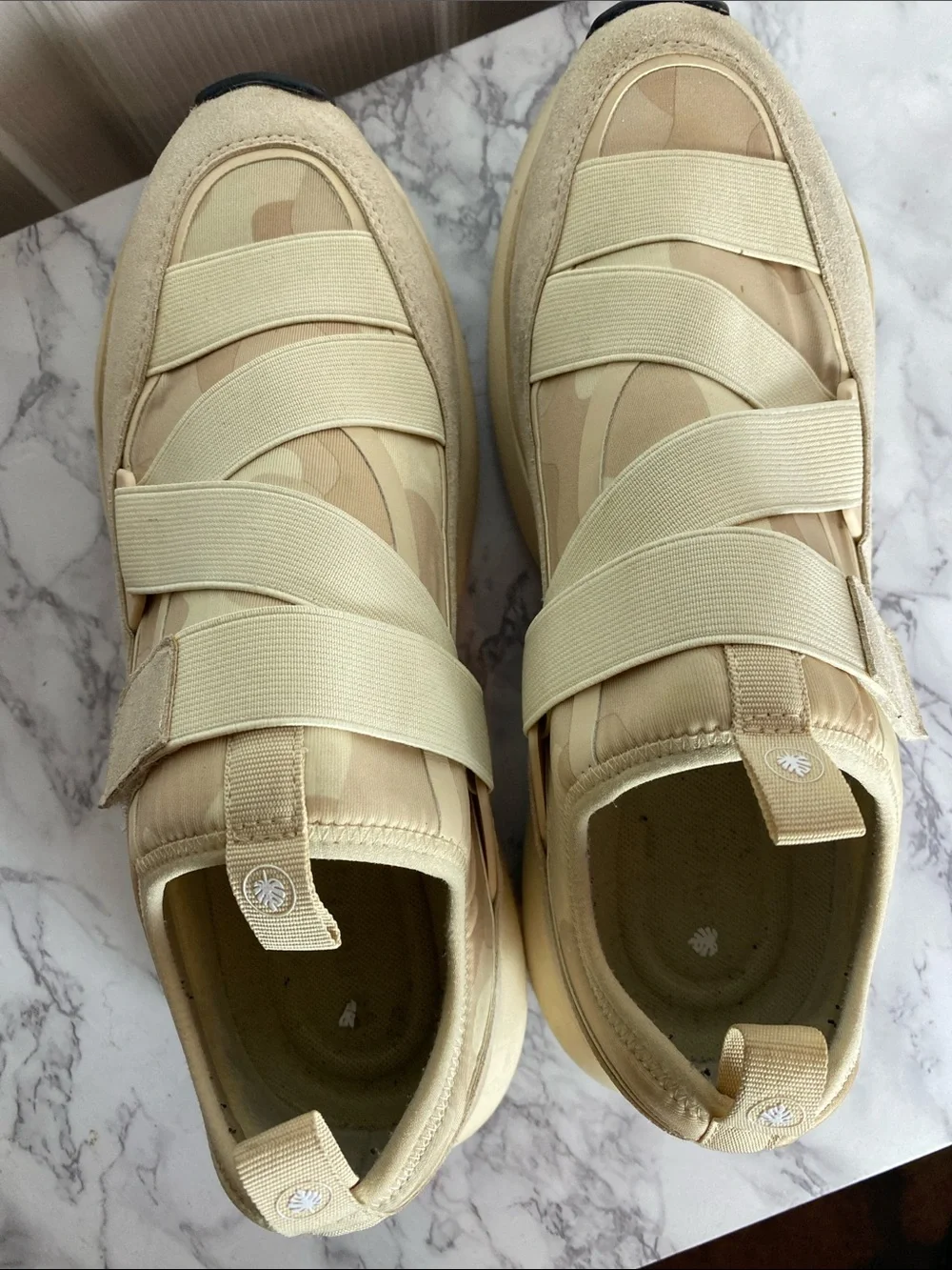 Nurture Dillion Beige Slip-On Platform Sneakers Camouflage Response Tech Size 10